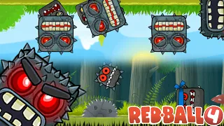 Red Ball 4 MIRROR - Boom Box, BOSS 1 Vs TWO BOSS 5 in All Maps | Red Ball 4 Gameplay