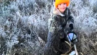 6 year old kills a 9 POINTER using a 243 with scope 2012