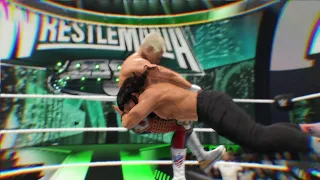 WWE 2K24 Cody Rhodes vs. Roman Reigns WrestleMania XL