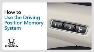 How to Use the Driving Position Memory System