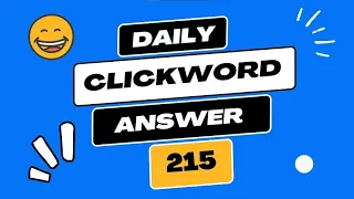 Check out my solution to the daily ClickWord #215. Can you do better than me?