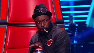 The Voice UK 2017 Will i am turns by mistake in awkward blind audition