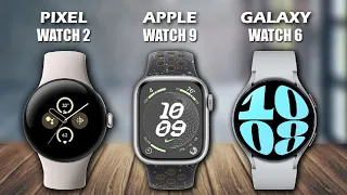 Google Pixel Watch 2 VS Apple Watch 9 VS Samsung Galaxy Watch6
