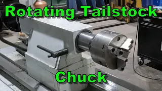 Testing out my New Revolving Tailstock Chuck - Manual Machinist - Turning Big Trunnion Wheels