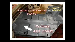 Project Code Blue, part 3:  Finished floors on the project 1965 Mustang restoration !