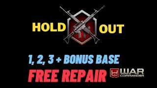 War Commander September Holdout I, II, III & Bonus Bases Free Repair 18 Sep 2021