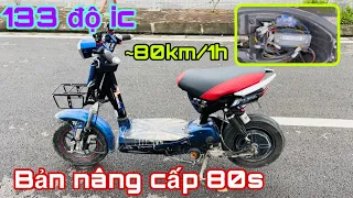 133s độ chạy 80km/1h combo Đc 1k + ic bản nâng cấp 80s || Xe Điện Độ