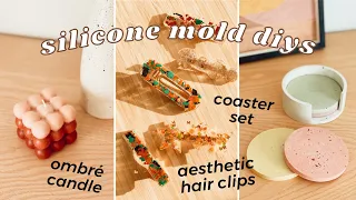 AESTHETIC SILICONE MOLD DIYS | Candle Making, Concrete and Resin *TikTok and Instagram Inspired*