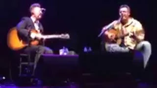 Vince Gill and Lyle Lovett talk a bit then sing Oklahoma Borderline in an acoustic set