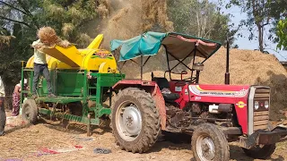 Surjeet thresher machine in Nepal | in a short time, the paddy will ready | Massey Ferguson 1035 di