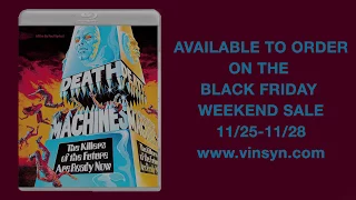 DEATH MACHINES Blu-ray Promo #2 [Vinegar Syndrome Black Friday 2016 Trailer]Vinegar Syndrome