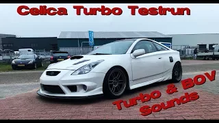 Celica 1ZZ Turbo Testrun quick drive by compilation turbo and BOV sounds