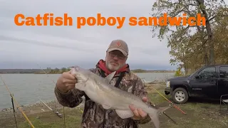 Catfish catch and cook poboy sandwich