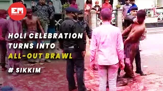 All-out brawl between police & citizens in Sikkim on Holi