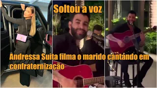 Gusttavo Lima CANTA em confraternização e Andressa Suita VAI À LOUCURA