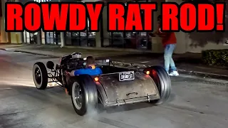 INSANE Rat Rod BURNS OUT Leaving CRAZY CAR SHOW!