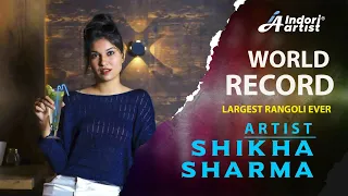 🔥 World Record 😍 LARGEST Rangoli EVER Artist Shikha Sharma #shorts