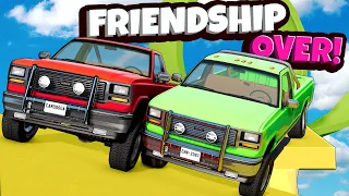 IMPOSSIBE Carkour Race But It Also Ends Our Friendship in BeamNG Drive Mods!