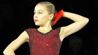 Sofia Titova is performing in honor of the Anniversary of her coach, Evgeni Plushenko.