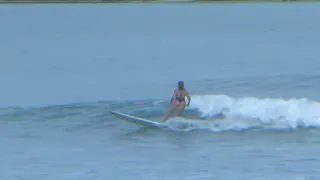 Girls Long boarding Nias Island Surfing "The Master and Apprentice"