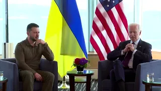 Biden meets Zelenskiy, offers new military aid