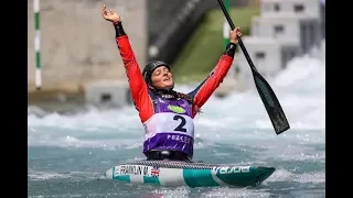 Mallory Franklin (GB) C1 winning run -  2019 ICF Slalom World Cup1, Lee Valley (Uk)