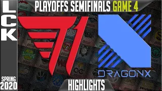 T1 vs DRX Highlights Game 4 | LCK Spring 2020 Playoffs Semi-finals | T1 vs DragonX G4