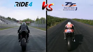 50GB GAME VS 14GB GAME | THE ULTIMATE COMPARISON RIDE 4 VS TT Isle Of Man: Ride on the Edge 3