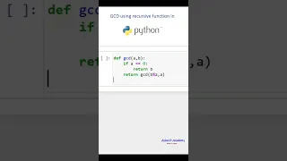 GCD using recursive function in python