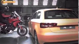 CRASH TEST - 2015 Ducati Multistrada vs. Audi A3