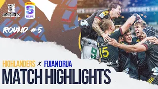 HIGHLIGHTS - Highlanders Vs Fijian Drua | Super Rugby Pacific Round #5