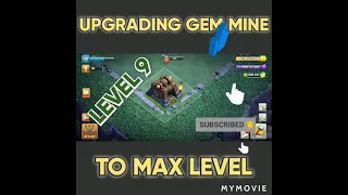 UPGRADING GEM MINE TO MAX LEVEL | CLASH OF CLANS | #shorts