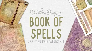 Discover our Book of Spells Crafting Printables Kit | Junk Journal | Ephemera Holder | Gift Box