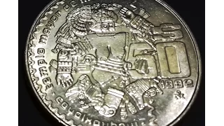 PRECIO DE MONEDAS  50 pesos coyolxauhqui