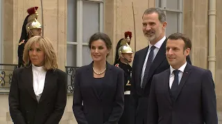 French President Macron hosts Spanish King Felipe VI at the Elysée Palace | AFP