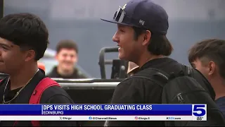 DPS troopers visit graduating seniors at Edinburg North High School