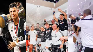 Watch Juventus Cristiano Ronaldo celebration with Team After Winning 9th Straight Serie A Title.