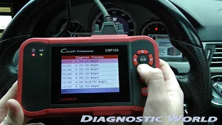 Launch CRP123 Airbag SRS Light Diagnose Reset Demonstration