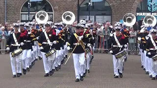 Taptoe Den Helder 2023 Opmars Marinierskapel der Koninklijke Marine en T&P van het Korps Mariniers