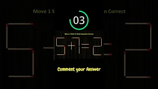 Move only 1 stick to make equation correct 5+7=2, Matchstick puzzle #shorts #puzzles #gk #riddles