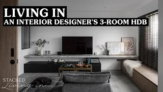 Inside A Classy $100K Transformation Of A 3-Room HDB Flat | Stacked Living In HDB Home Tour