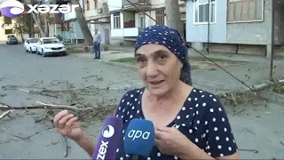 Güclü külək Bakıda və bölgələrdə ciddi fəsadlar törədib