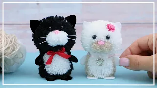 Как сделать Милого Котика из пряжи 😸🧶 Easy Making Yarn Cat / DIY NataliDoma