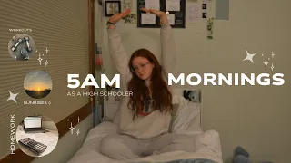 ♡  5AM PRODUCTIVE MORNINGS ♡ l self-care, homework, workouts and more!!