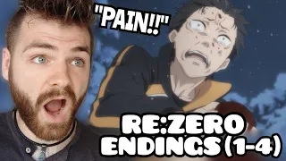 THESE ARE INSANE??!! | "Re:ZERO Endings (1-4)" | Requiem of Silence OST | New Anime Fan | REACTION!