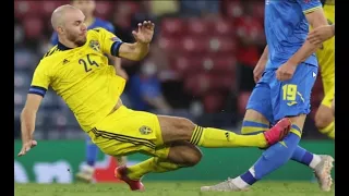 Shock! Rough foul by Marcus Danielson against Artem Besedin! Red card! Sweden - Ukraine 1-2