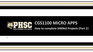 How to complete SIMNet Projects Part 2