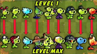 Pvz2 Discovery - All Peashooter Level 1 Vs Max Level || PVZ 2 || Who Will Win