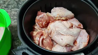 Teste com a Air fryer da Agratto. Primeira receita.