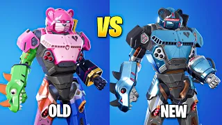 NEW Mecha vs. OLD Mecha Skin in Fortnite (Mecha Team Leader vs Mecha Strike Commander)